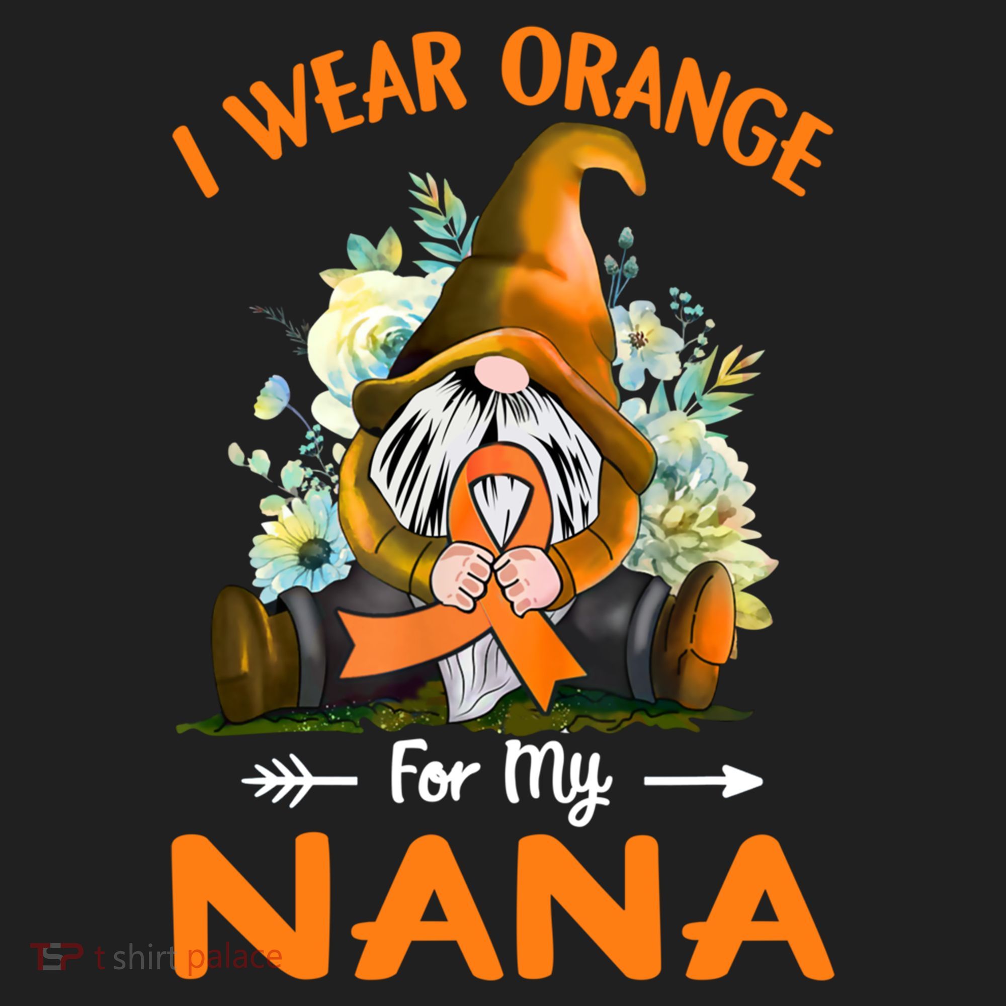 I Wear Orange Nana Multiple Sclerosis Ms Gnome Funny Gift Hat