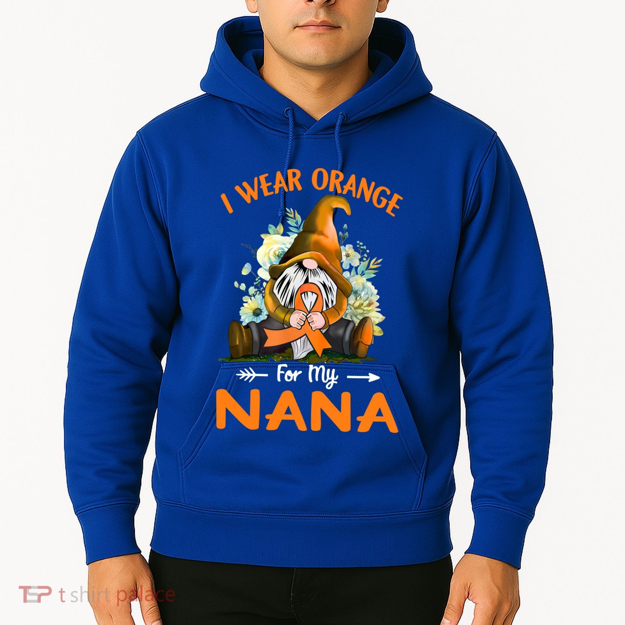 I Wear Orange Nana Multiple Sclerosis Ms Gnome Funny Gift Hoodie