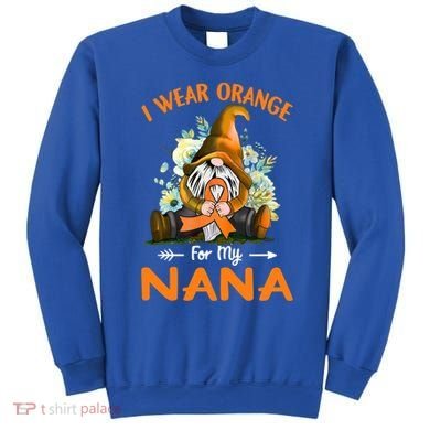 I Wear Orange Nana Multiple Sclerosis Ms Gnome Funny Gift Sweatshirt