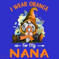 I Wear Orange Nana Multiple Sclerosis Ms Gnome Funny Gift T-Shirt thumb 7