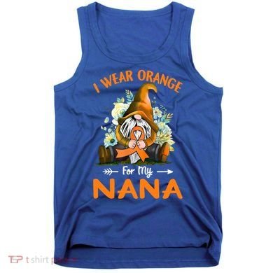 I Wear Orange Nana Multiple Sclerosis Ms Gnome Funny Gift Tank Top