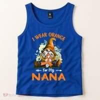 I Wear Orange Nana Multiple Sclerosis Ms Gnome Funny Gift Tank Top thumb 2