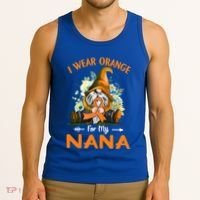 I Wear Orange Nana Multiple Sclerosis Ms Gnome Funny Gift Tank Top thumb 3