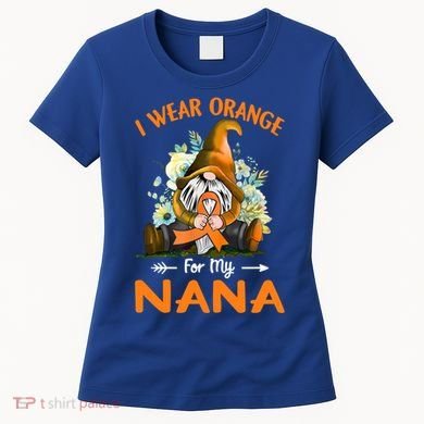 I Wear Orange Nana Multiple Sclerosis Ms Gnome Funny Gift Women's T-Shirt