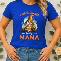 I Wear Orange Nana Multiple Sclerosis Ms Gnome Funny Gift Women's T-Shirt thumb 2