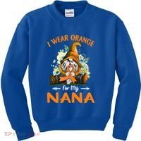 I Wear Orange Nana Multiple Sclerosis Ms Gnome Funny Gift Kids Sweatshirt thumb 0