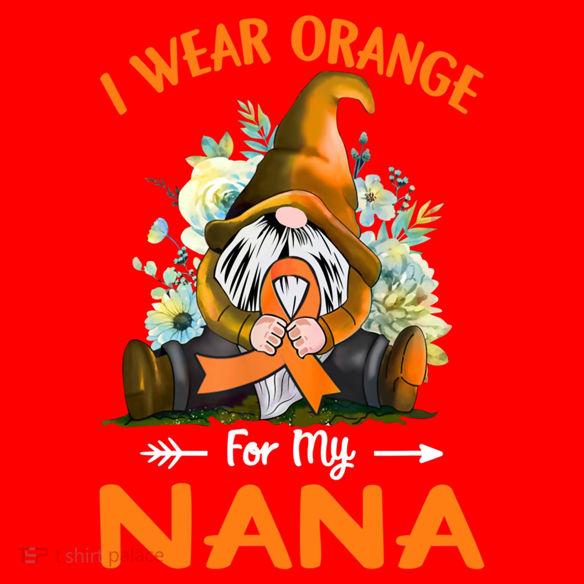 I Wear Orange Nana Multiple Sclerosis Ms Gnome Funny Gift Santa Hat