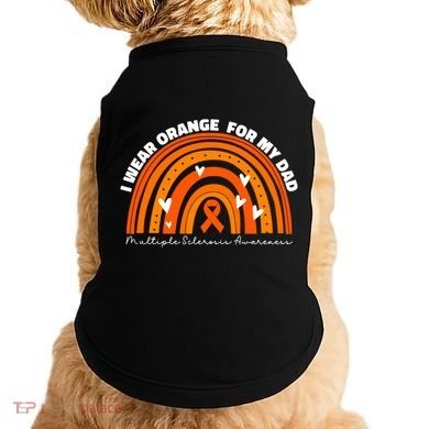 I Wear Orange For My Dad Ms Multiple Sclerosis Cute Gift Doggie Tank