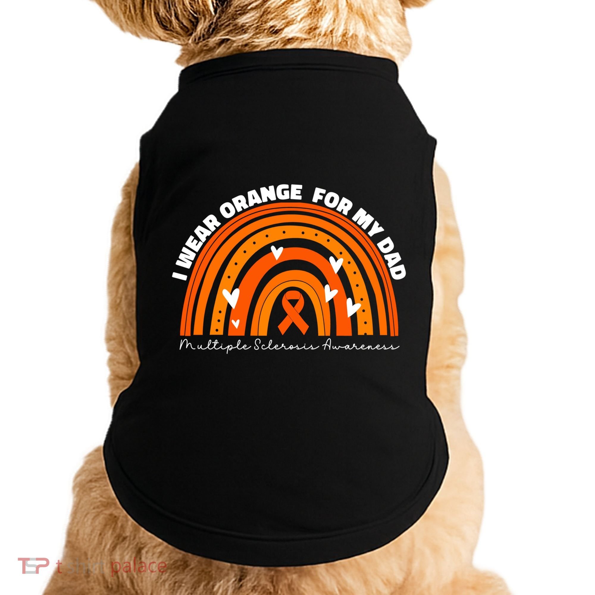 I Wear Orange For My Dad Ms Multiple Sclerosis Cute Gift Doggie Tank
