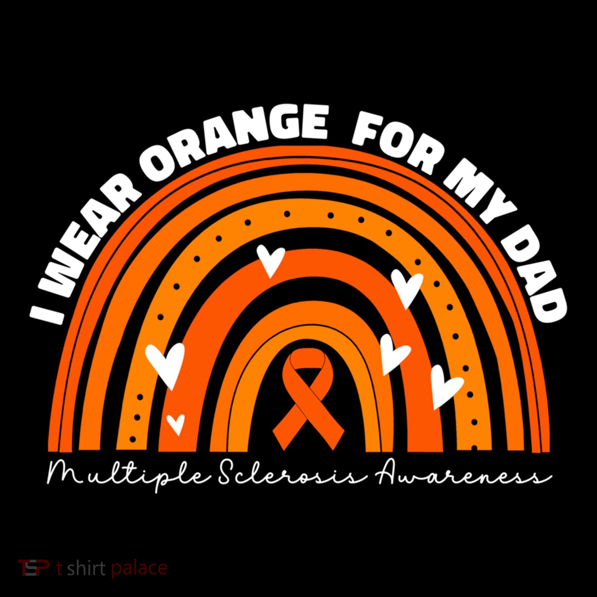 I Wear Orange For My Dad Ms Multiple Sclerosis Cute Gift Women's Hoodie