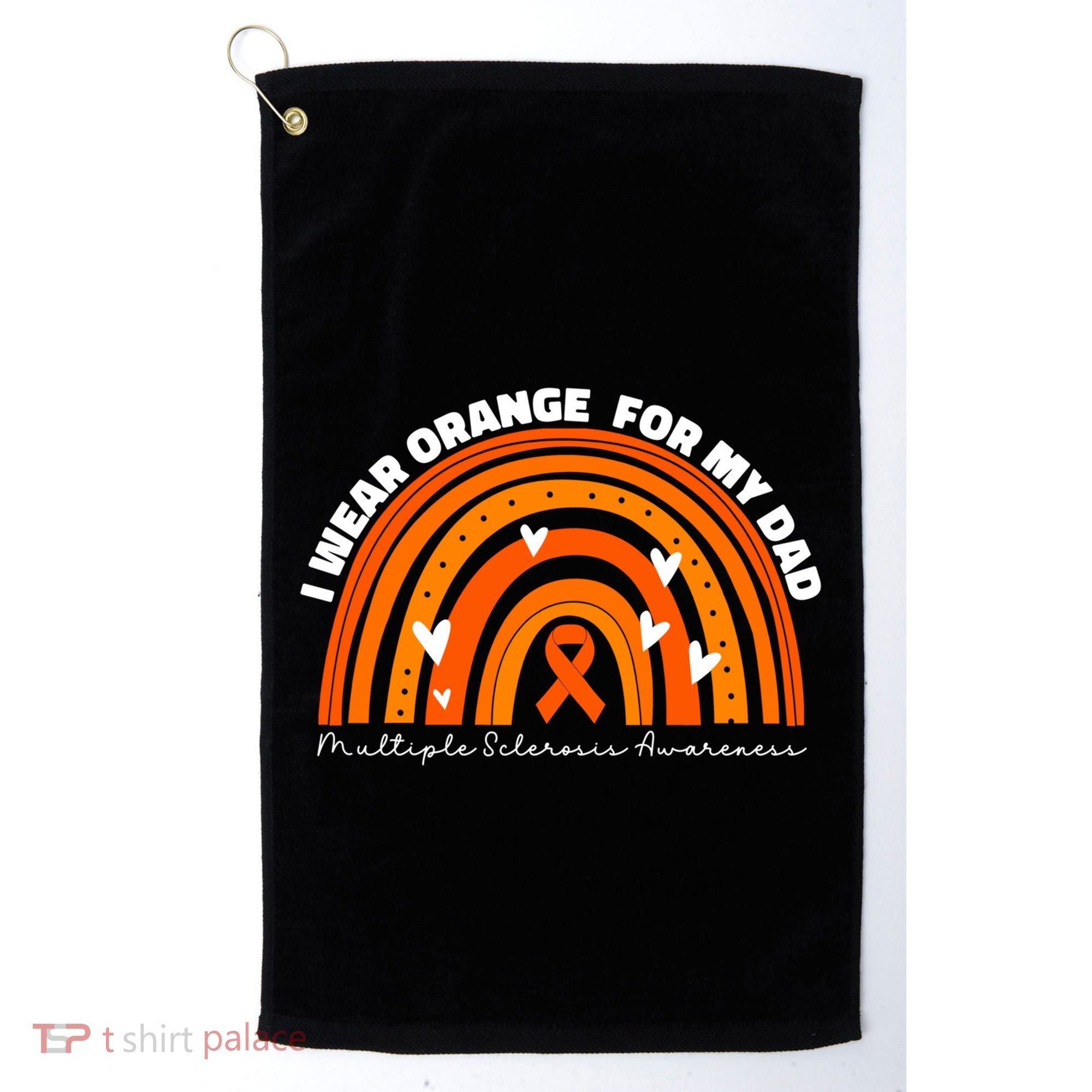 I Wear Orange For My Dad Ms Multiple Sclerosis Cute Gift Golf Towel
