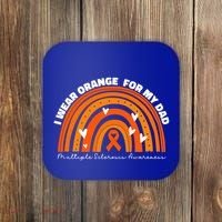 I Wear Orange For My Dad Ms Multiple Sclerosis Cute Gift Coaster thumb 0