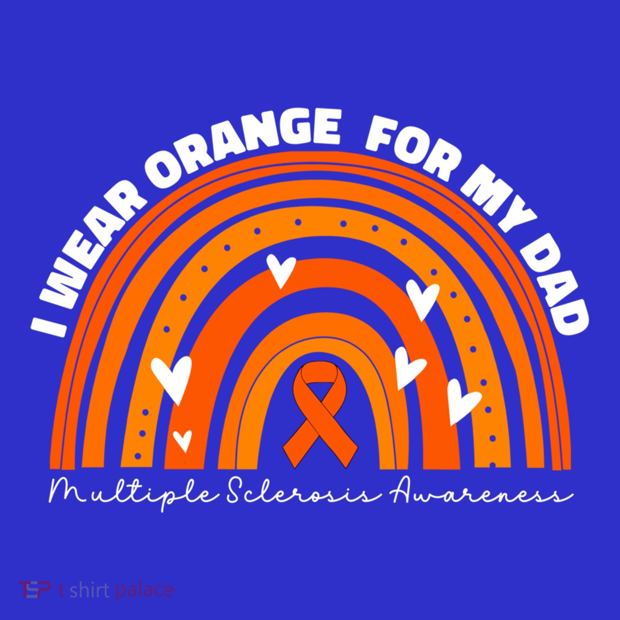 I Wear Orange For My Dad Ms Multiple Sclerosis Cute Gift Women's Tank Top