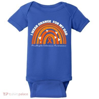 I Wear Orange For My Dad Ms Multiple Sclerosis Cute Gift Baby Bodysuit