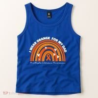 I Wear Orange For My Dad Ms Multiple Sclerosis Cute Gift Tank Top thumb 2