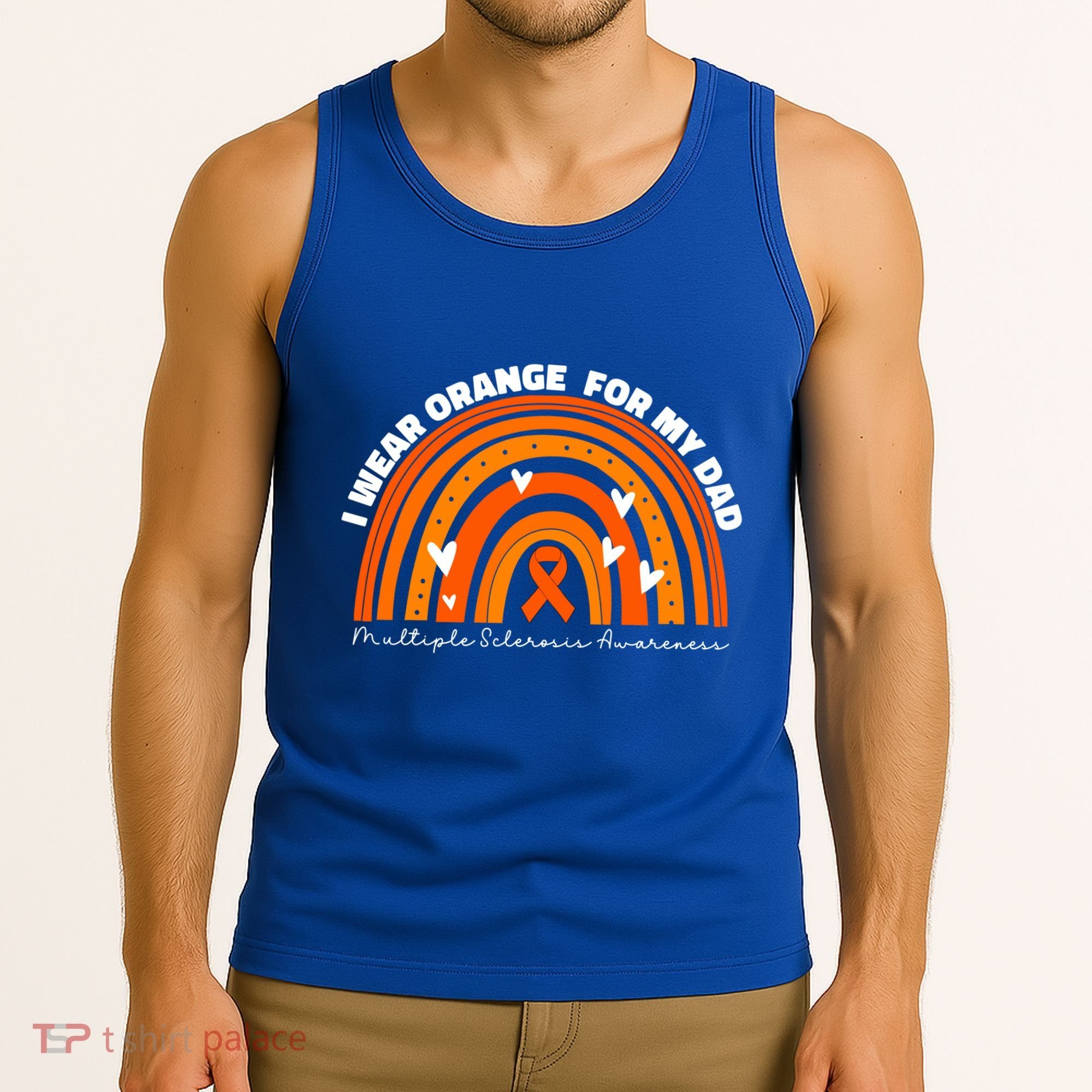 I Wear Orange For My Dad Ms Multiple Sclerosis Cute Gift Tank Top