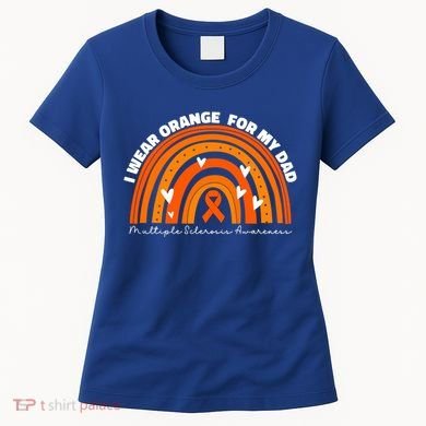 I Wear Orange For My Dad Ms Multiple Sclerosis Cute Gift Women's T-Shirt