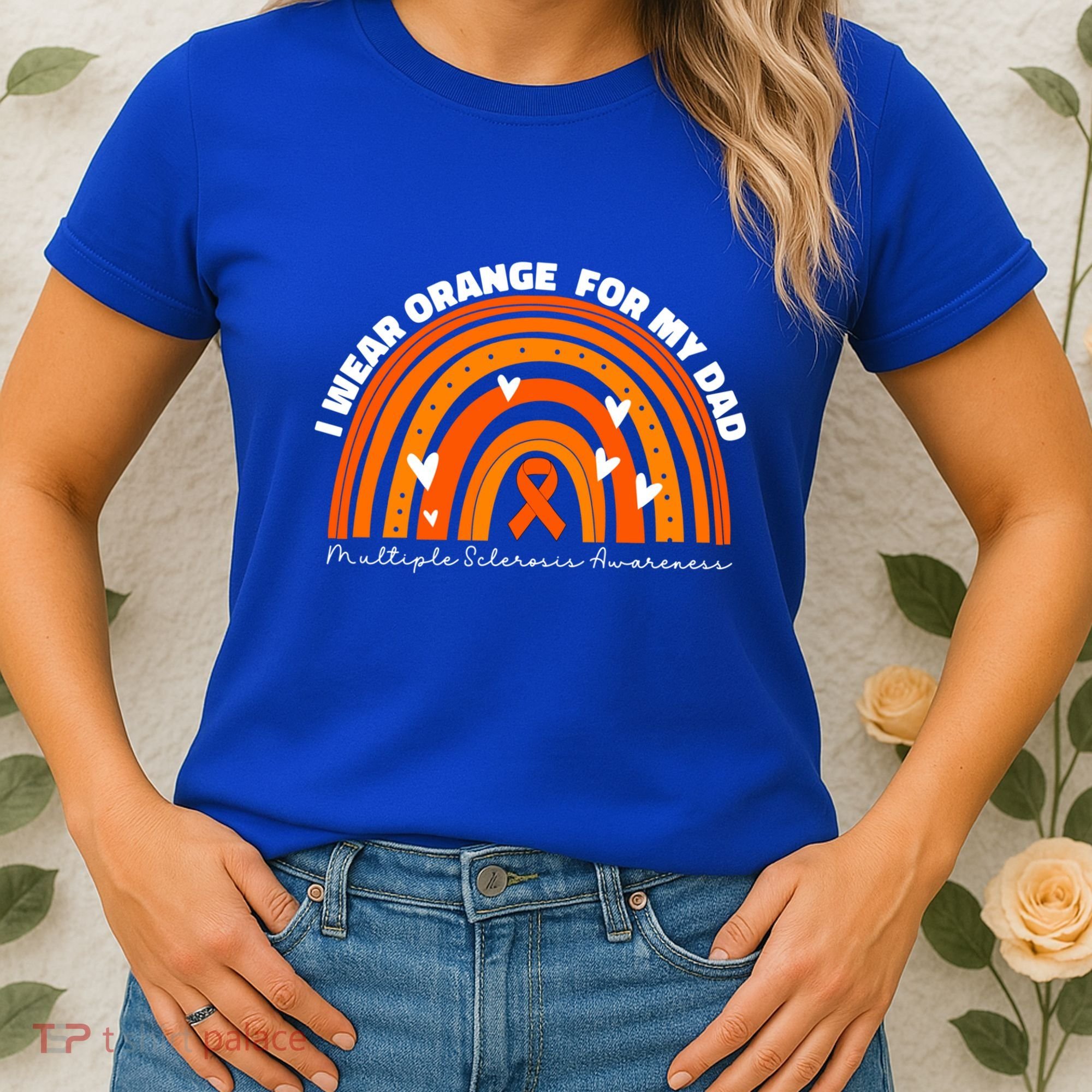 I Wear Orange For My Dad Ms Multiple Sclerosis Cute Gift Women's T-Shirt
