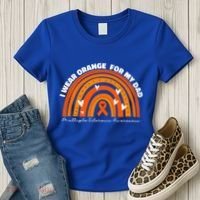 I Wear Orange For My Dad Ms Multiple Sclerosis Cute Gift Women's T-Shirt thumb 3