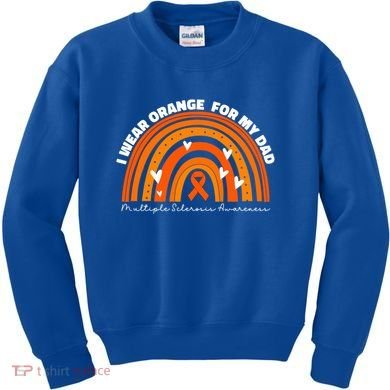 I Wear Orange For My Dad Ms Multiple Sclerosis Cute Gift Kids Sweatshirt