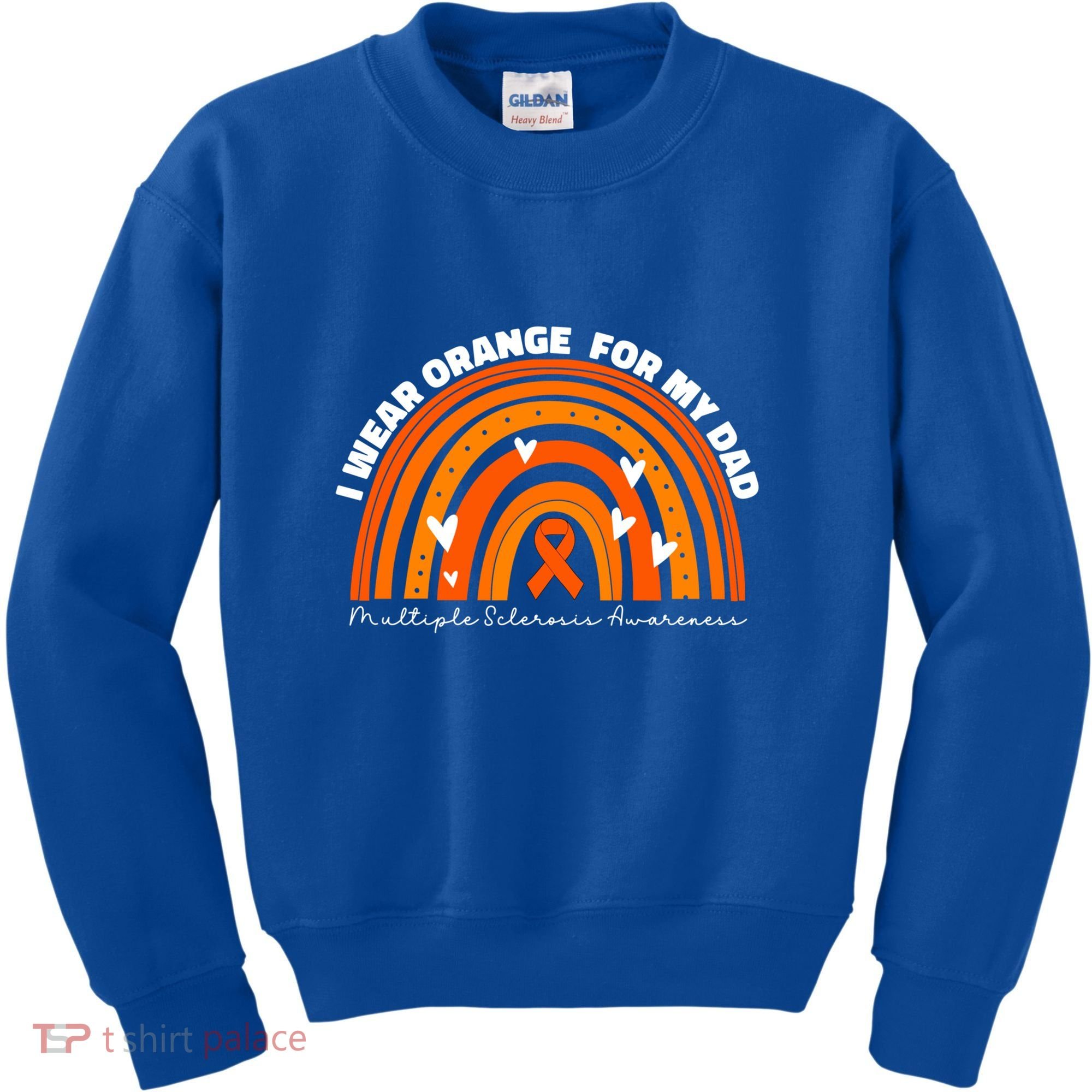 I Wear Orange For My Dad Ms Multiple Sclerosis Cute Gift Kids Sweatshirt