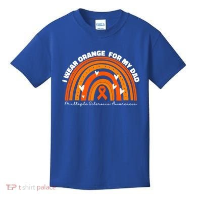 I Wear Orange For My Dad Ms Multiple Sclerosis Cute Gift Kids T-Shirt