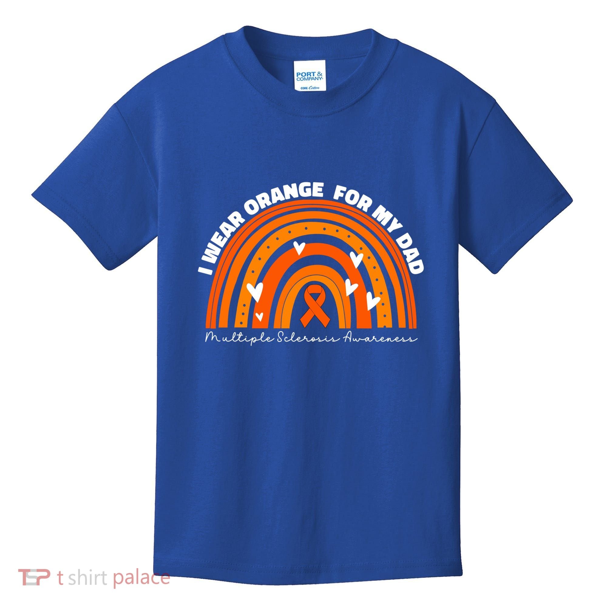 I Wear Orange For My Dad Ms Multiple Sclerosis Cute Gift Kids T-Shirt
