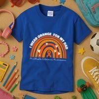 I Wear Orange For My Dad Ms Multiple Sclerosis Cute Gift Kids T-Shirt thumb 3