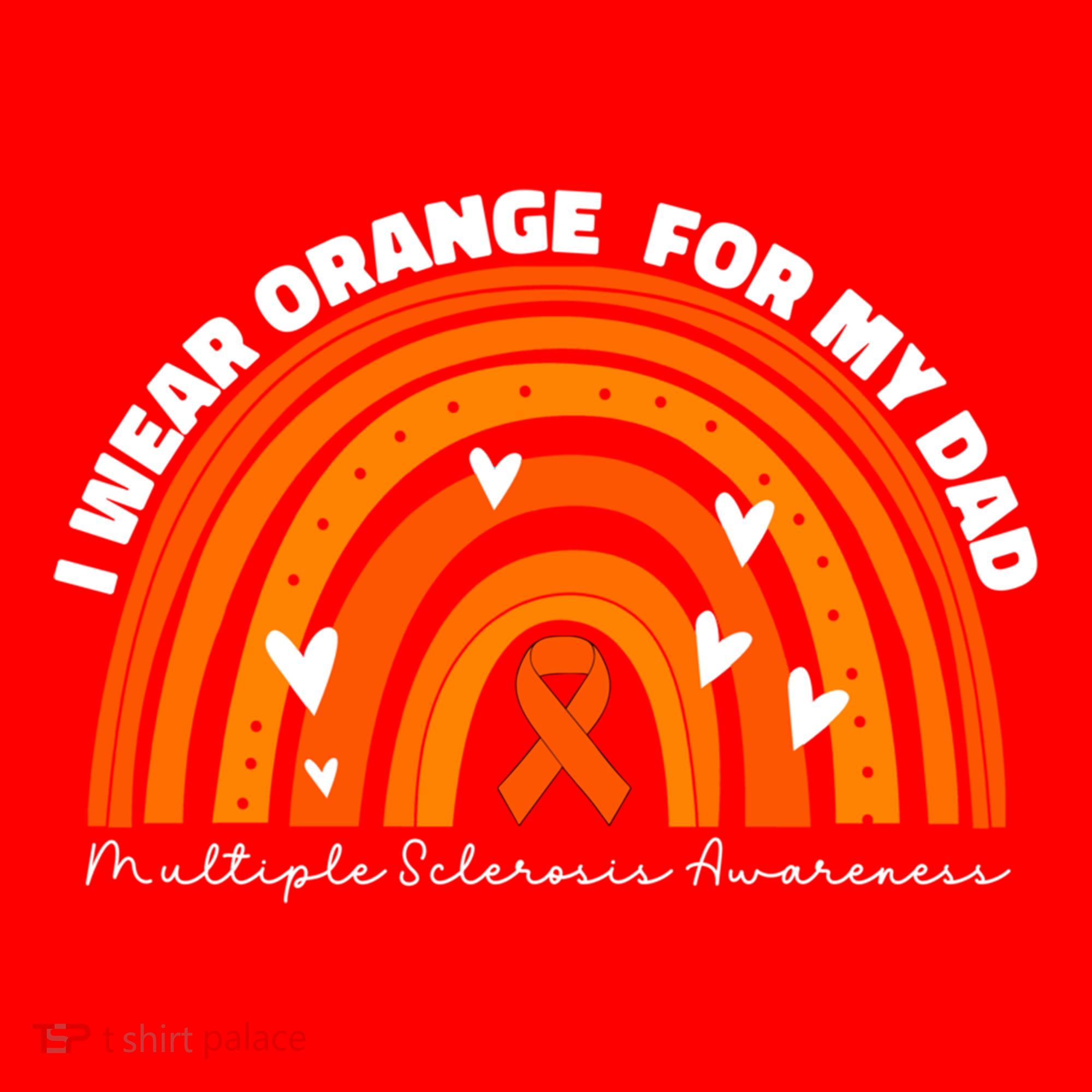 I Wear Orange For My Dad Ms Multiple Sclerosis Cute Gift Santa Hat