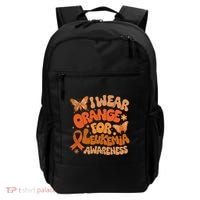 I Wear Orange For Leukemia Awareness Backpack thumb 0
