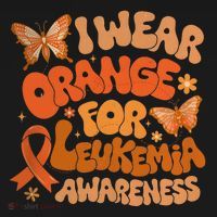 I Wear Orange For Leukemia Awareness Backpack thumb 2