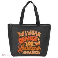 I Wear Orange For Leukemia Awareness Tote Bag thumb 0