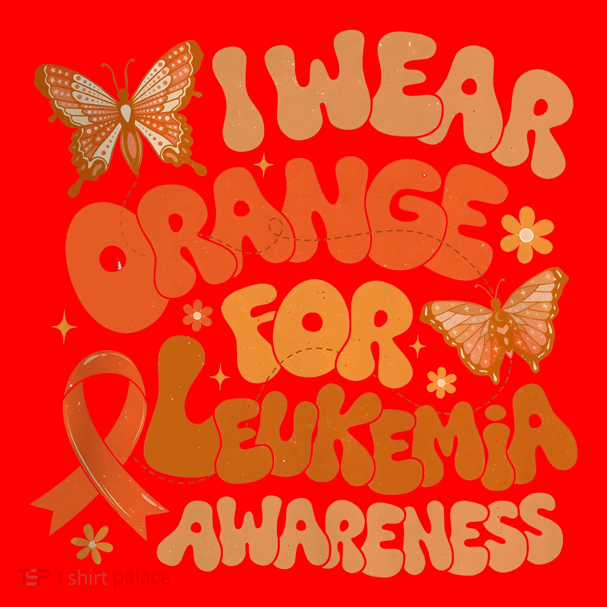 I Wear Orange For Leukemia Awareness Santa Hat