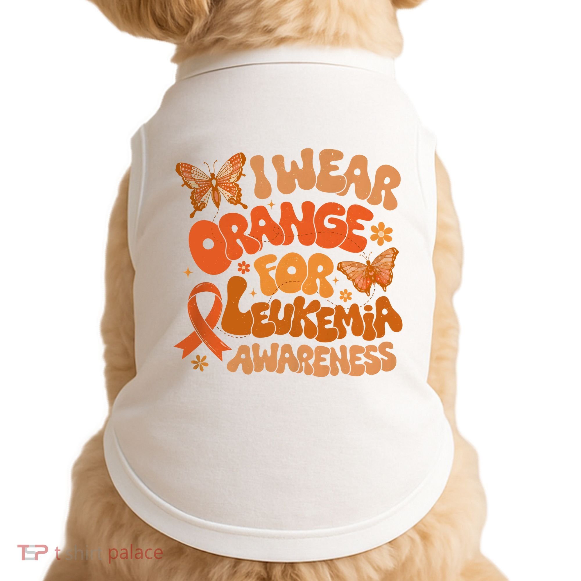 I Wear Orange For Leukemia Awareness Doggie Tank