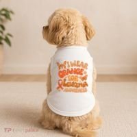 I Wear Orange For Leukemia Awareness Doggie Tank thumb 2