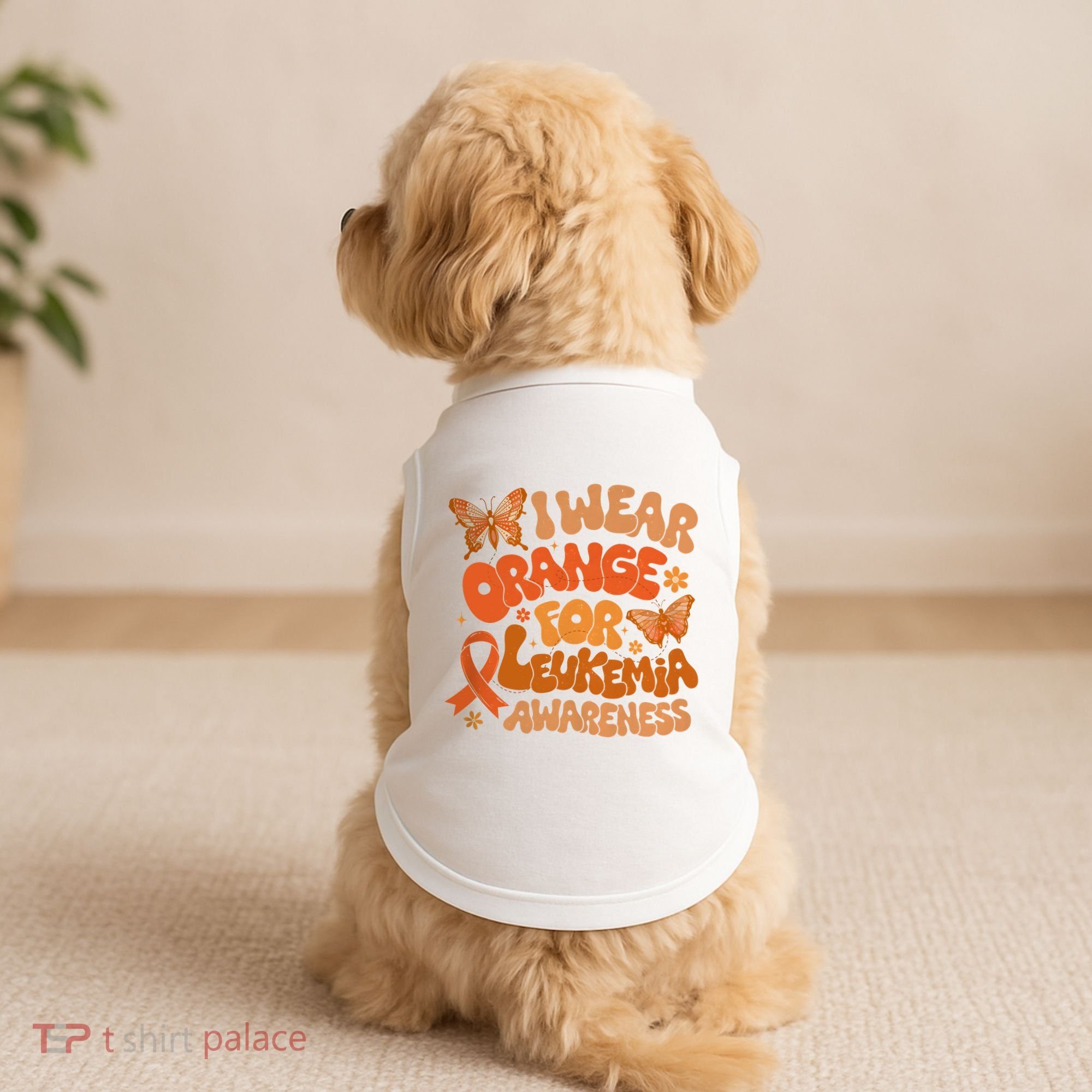 I Wear Orange For Leukemia Awareness Doggie Tank