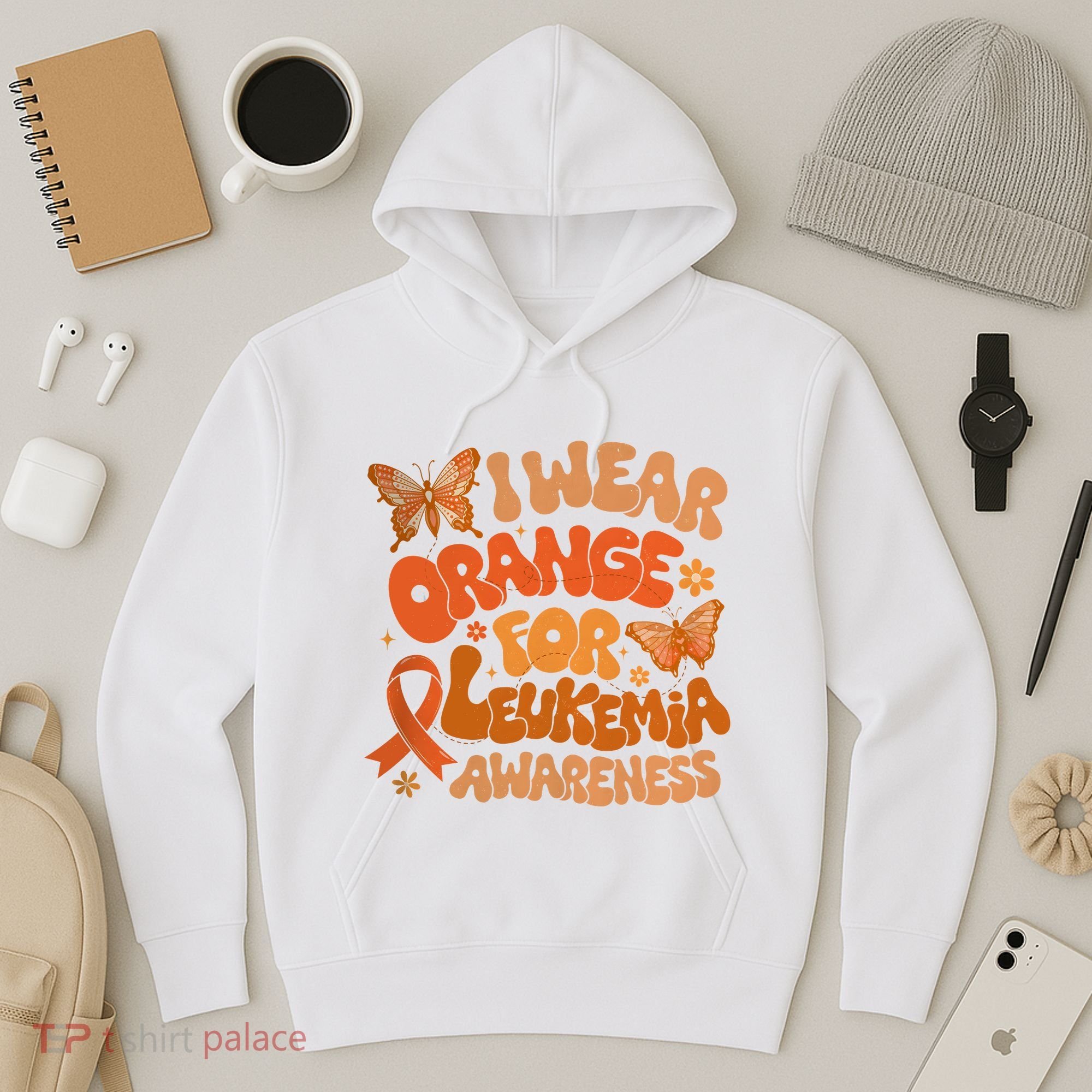 I Wear Orange For Leukemia Awareness Hoodie