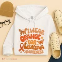 I Wear Orange For Leukemia Awareness Hoodie thumb 4