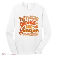 I Wear Orange For Leukemia Awareness Long Sleeve Shirt thumb 0