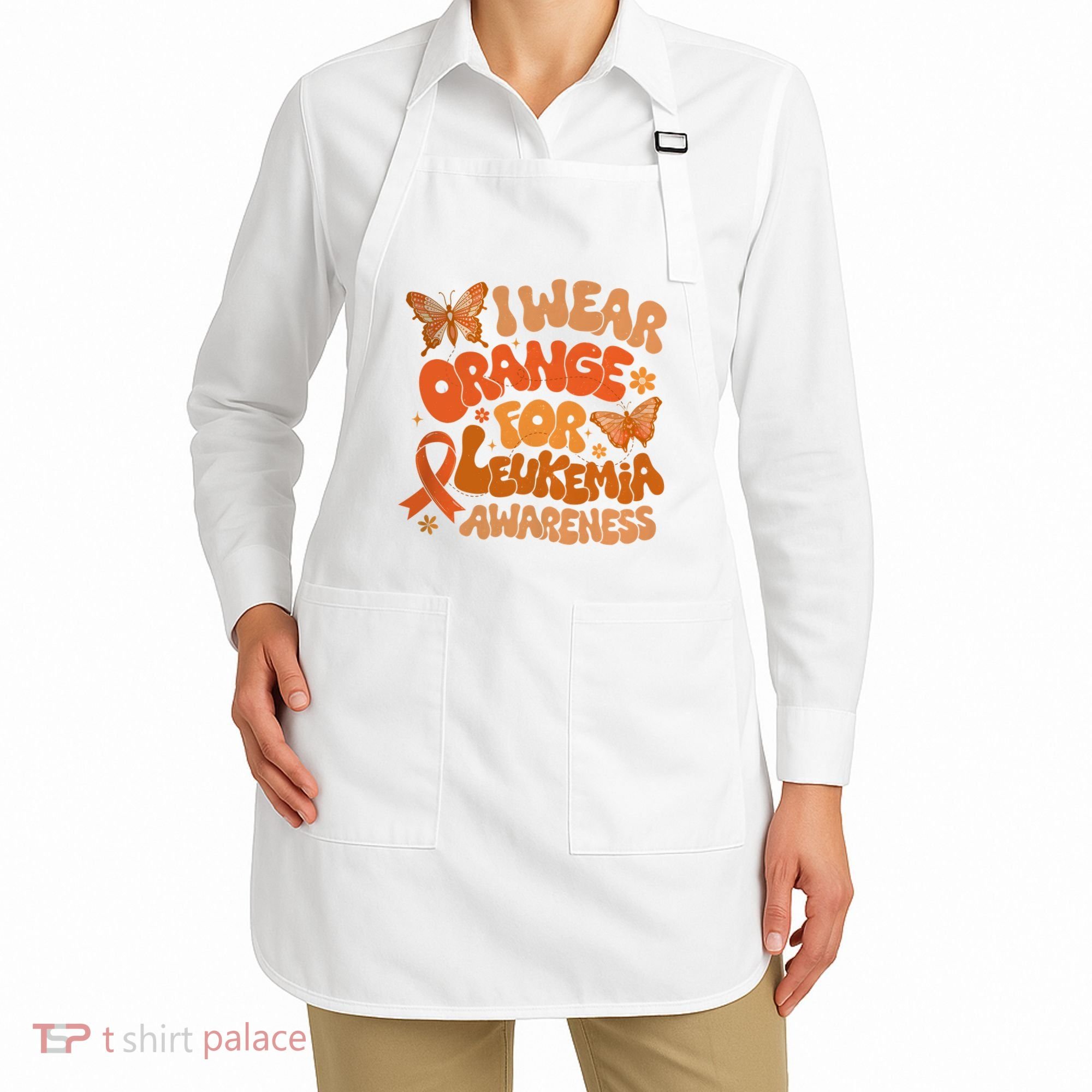 I Wear Orange For Leukemia Awareness Apron