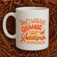 I Wear Orange For Leukemia Awareness Coffee Mug thumb 2