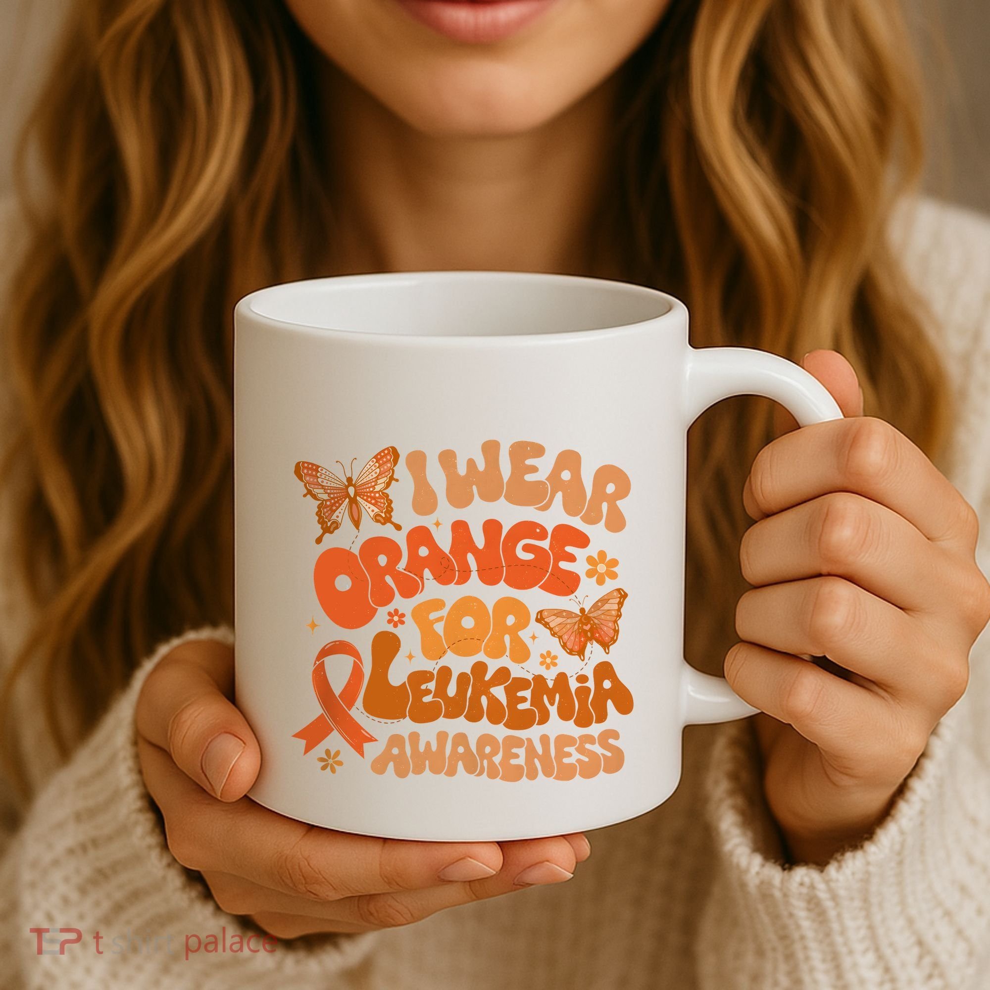 I Wear Orange For Leukemia Awareness Coffee Mug