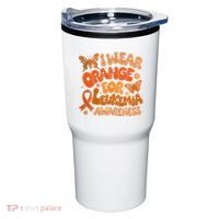 I Wear Orange For Leukemia Awareness Tumbler thumb 0