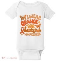 I Wear Orange For Leukemia Awareness Baby Bodysuit thumb 0
