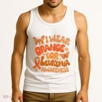 I Wear Orange For Leukemia Awareness Tank Top thumb 3
