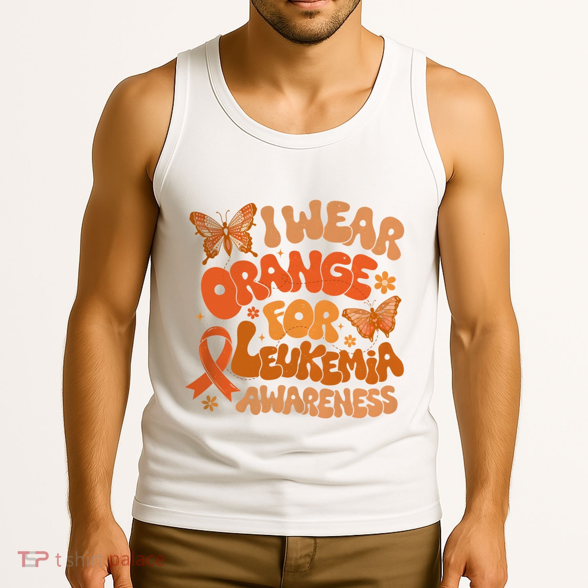 I Wear Orange For Leukemia Awareness Tank Top