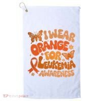 I Wear Orange For Leukemia Awareness Golf Towel thumb 0