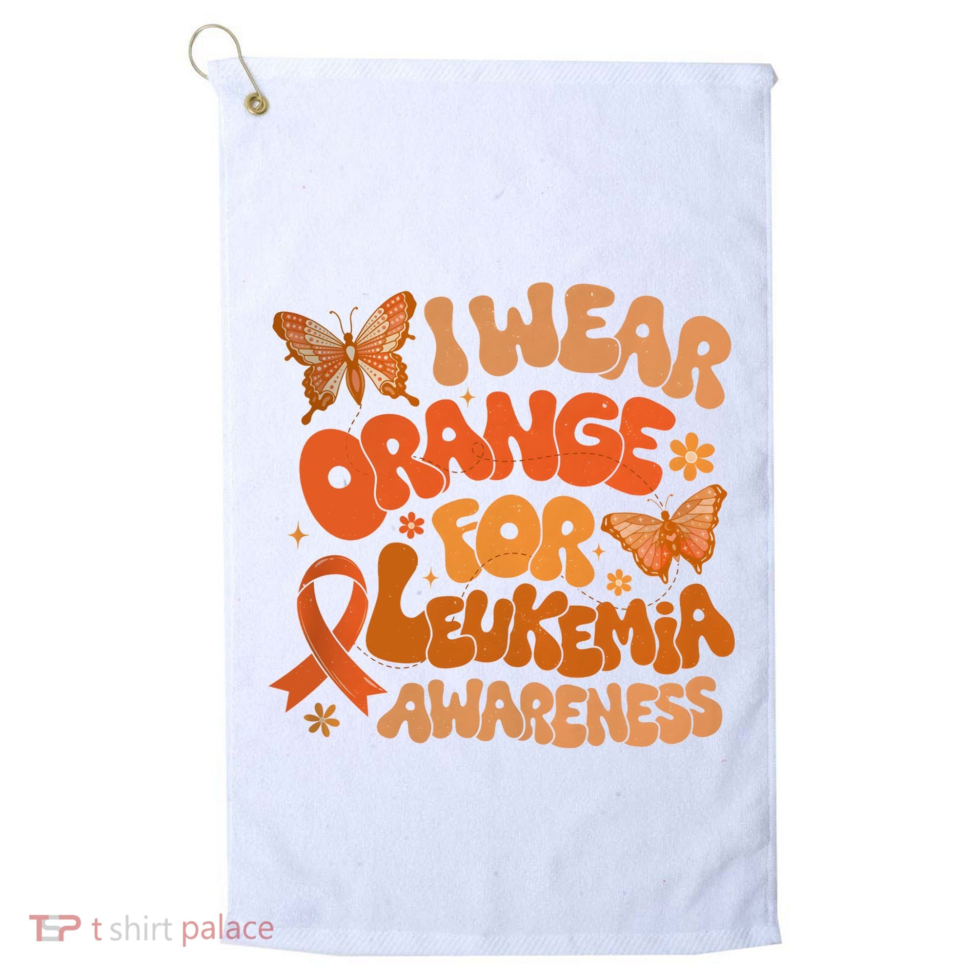 I Wear Orange For Leukemia Awareness Golf Towel