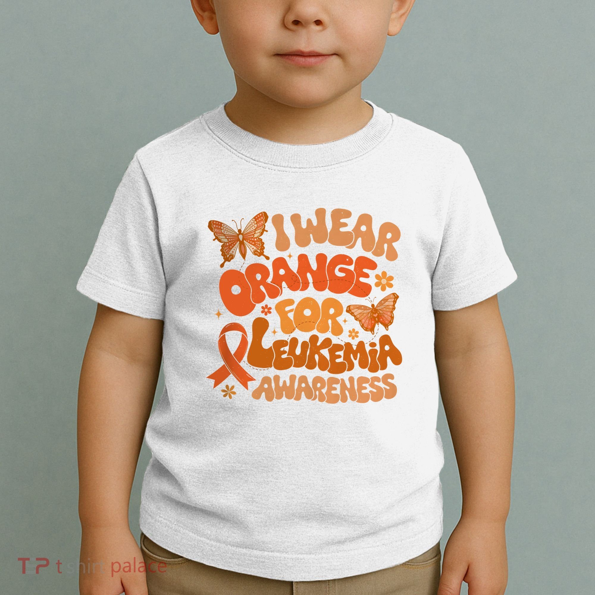 I Wear Orange For Leukemia Awareness Toddler T-Shirt