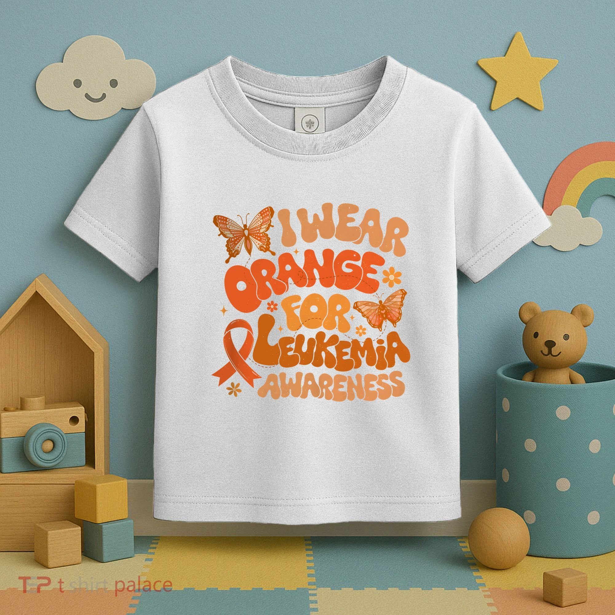 I Wear Orange For Leukemia Awareness Toddler T-Shirt